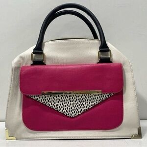 Betsey Johnson Pink and White Handbag